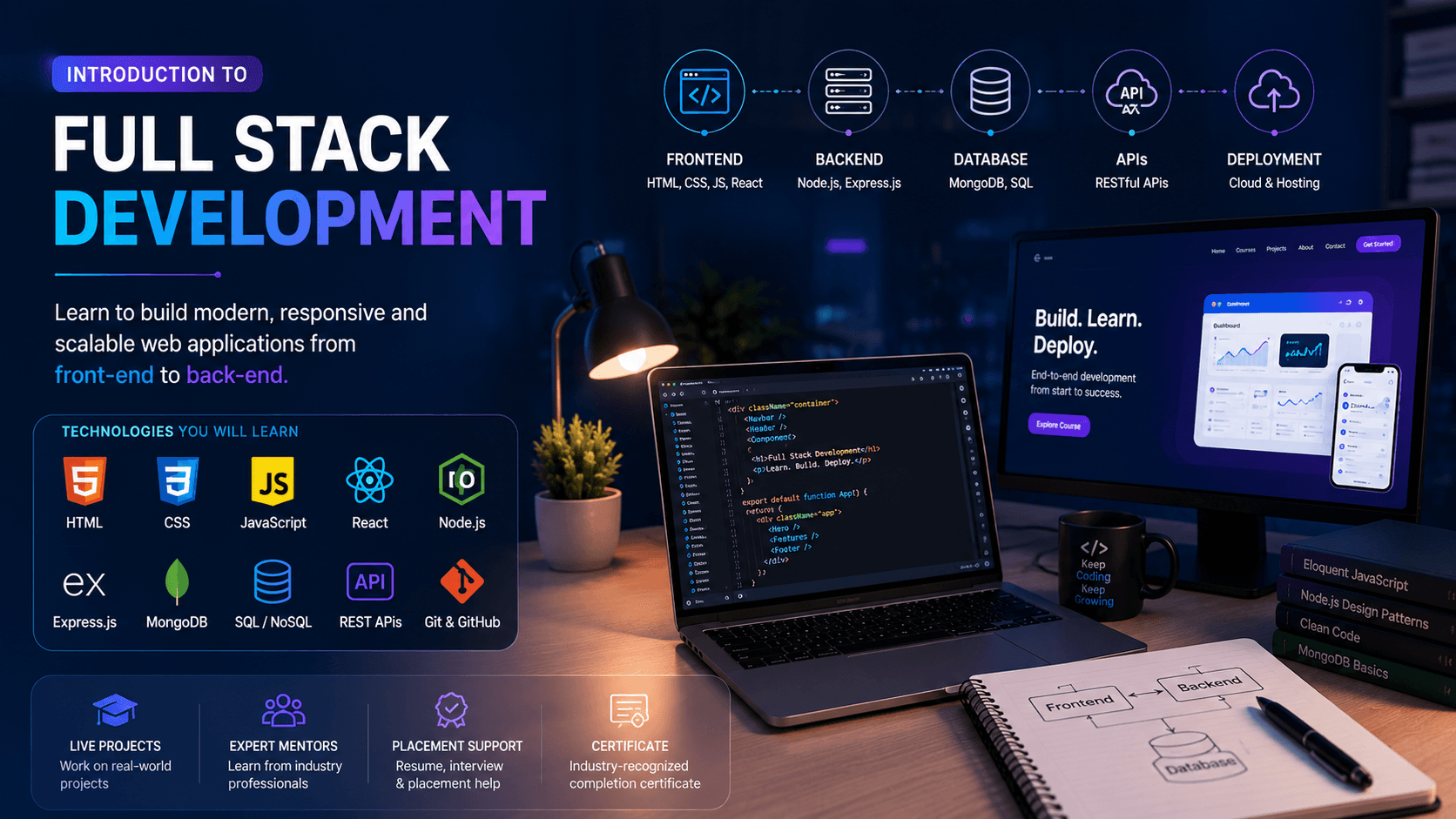 Full Stack Development course highlights at techcadd Jalandhar